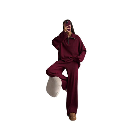Ensemble pull décontracté et pantalon large pour femmes Chic und Stil
