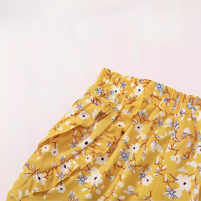 Shorts fleuris pour femmes avec taille élastique et poches latérales Chic und Stil