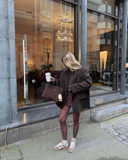 Dames Blazer Oversized en mélange de laine doux Chic und Stil