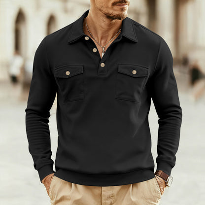 Chemise polo pour hommes avec poches poitrine élégantes Chic und Stil