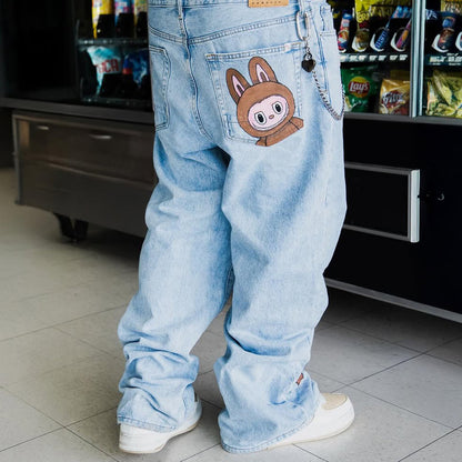 Dames jeans décontractés avec motif animal unique Chic und Stil