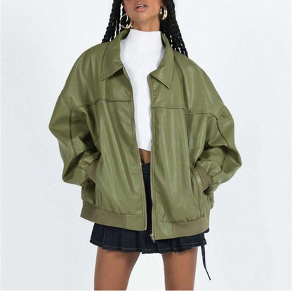 Dame Veste en similicuir au style oversize moderne Chic und Stil