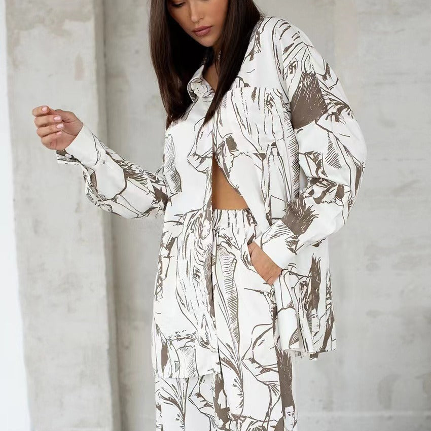 Women Elegant and Casual Blouse-Pants Combination Chic and Style