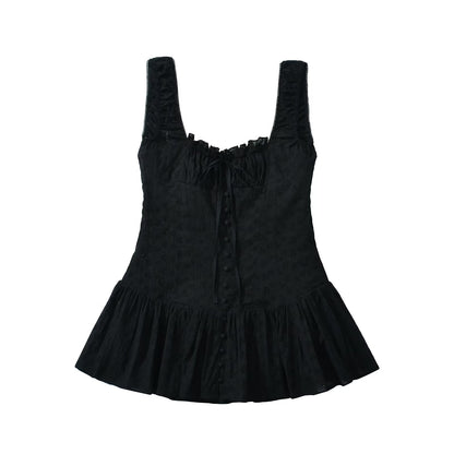 Chemisier décontracté à volants pour femmes avec de délicates broderies Chic und Stil