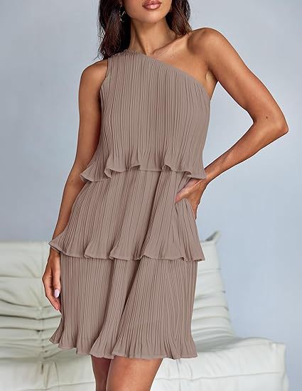 Robe asymétrique à volants pour femmes avec détails en volant Chic und Stil