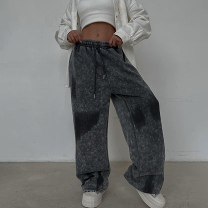 High-waisted casual pants for women with original wash effect Chic und Stil