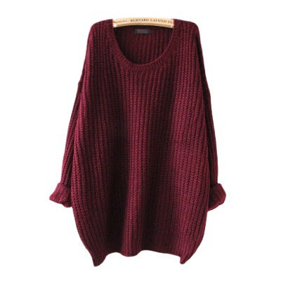Pull en grosse maille pour femmes avec silhouette ouverte et grand col rond Chic und Stil