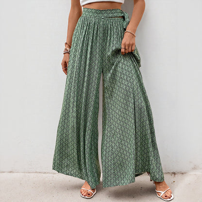Chic and Style wide-leg boho printed pants for women