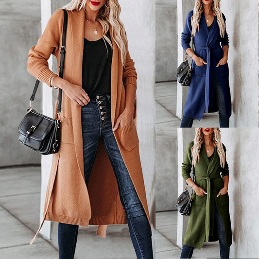 Cardigan pour femmes en tricot à design ouvert et poches pratiques Chic und Stil