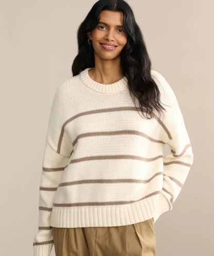 Pull en tricot pour femmes avec un large motif à rayures et une coupe décontractée Chic und Stil