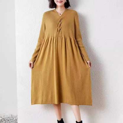 Robe pour femmes à manches longues et look moderne enroulé Chic und Stil
