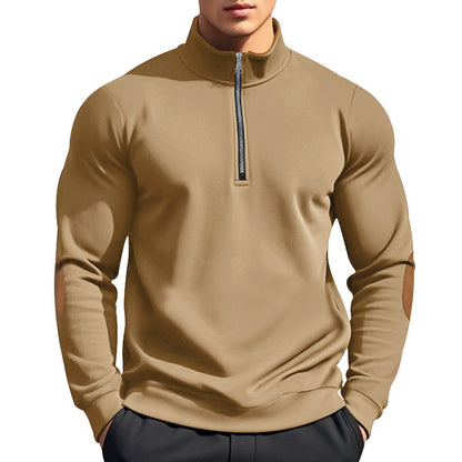 Sporty pullover for men with high collar and zip Chic und Stil
