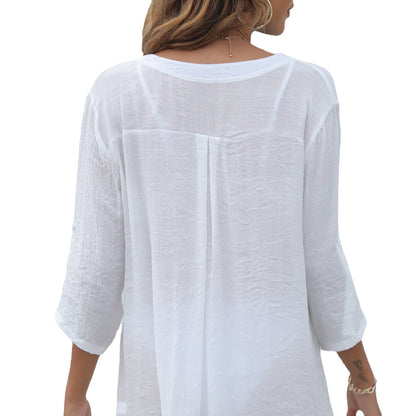 Dames Robe Tunique Légère Resort Chic und Stil