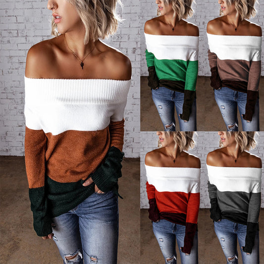 Dames Off-Shoulder Pull Chic und Stil