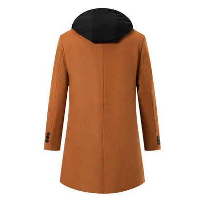 Elegant transitional coat for men with removable hood Chic und Stil