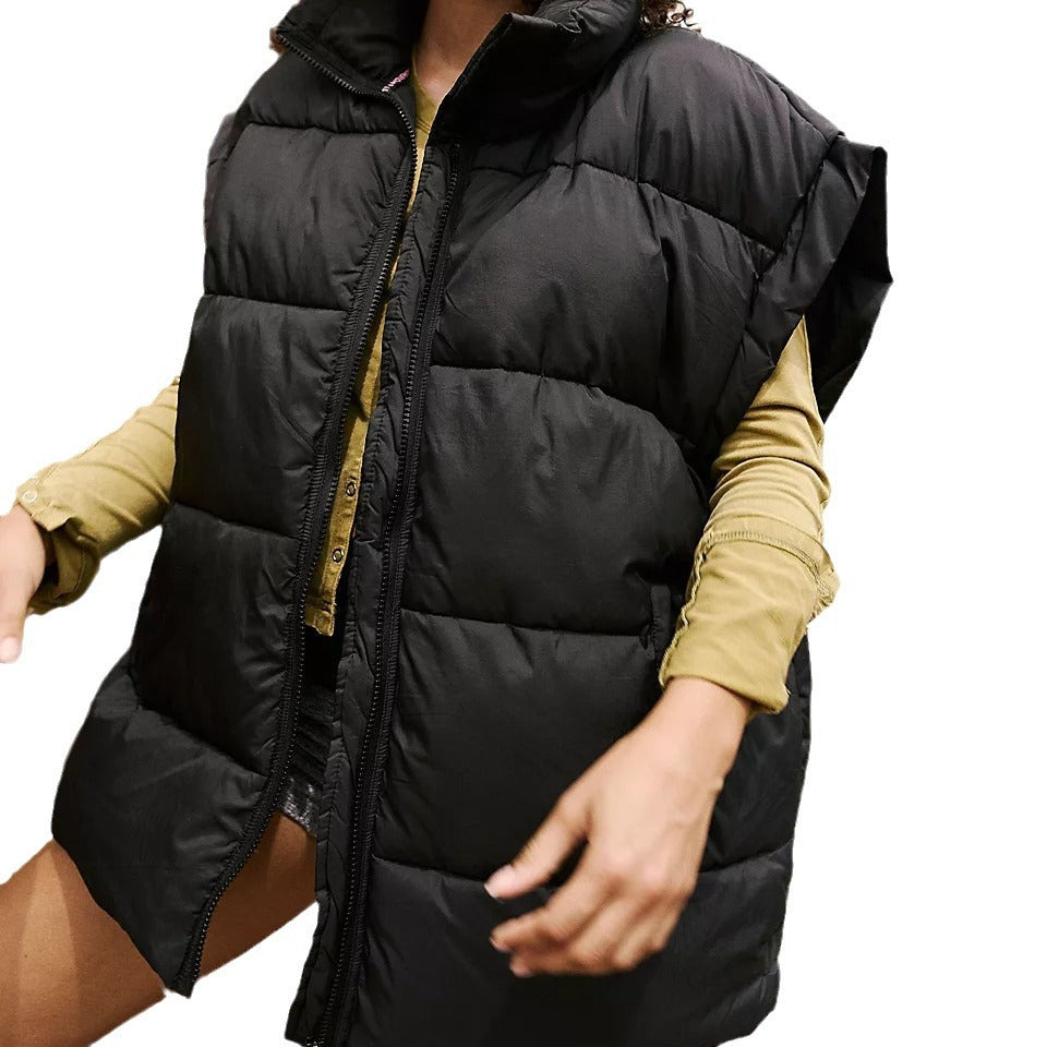Dames gilet matelassé avec col montant et poches pratiques Chic und Stil