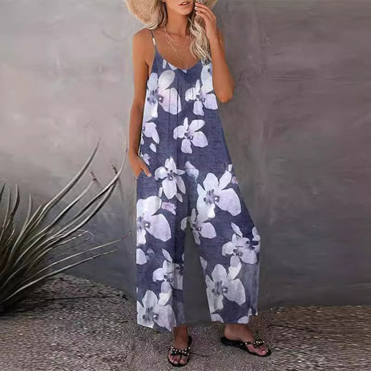Dames Combinaison d'été légère avec des jambes larges et des poches pratiques Chic und Stil