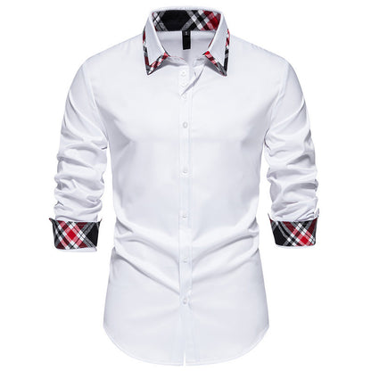 Chemise pour hommes avec col contrastant et coupe moderne Chic und Stil