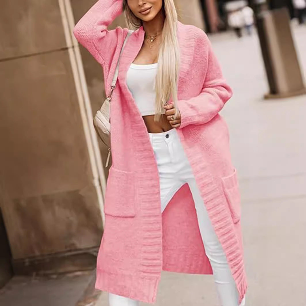 Dames Grosse Maille Cardigan avec design ouvert et manches longues Chic und Stil