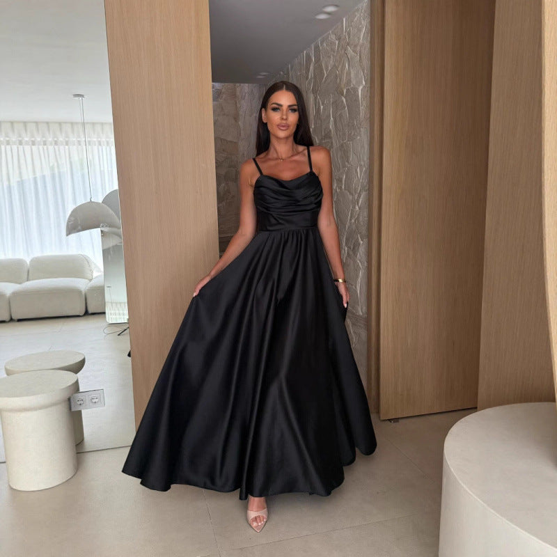 Dames Robe de soirée élégante longue jusqu'au sol Chic und Stil