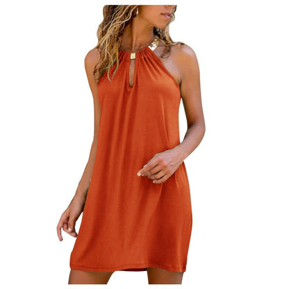 Femmes Robe Halter A-Ligne Chic und Stil