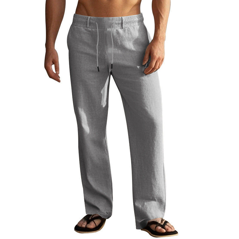 Casual beach pants for men with elastic waistband and practical side pockets Chic and Style