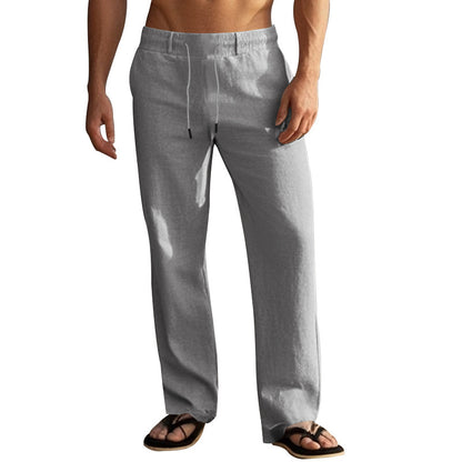 Casual beach pants for men with elastic waistband and practical side pockets Chic and Style