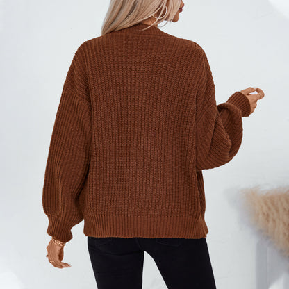 Dames cardigan confortable en tricot avec de grands boutons et une coupe décontractée Chic und Stil