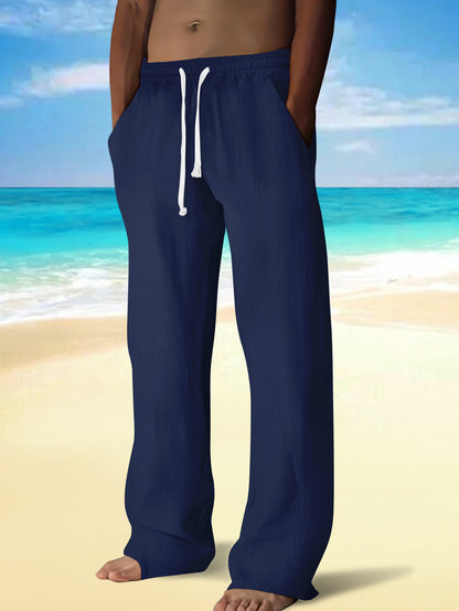 Casual beach pants for men with elastic waistband and practical pockets Chic and Style