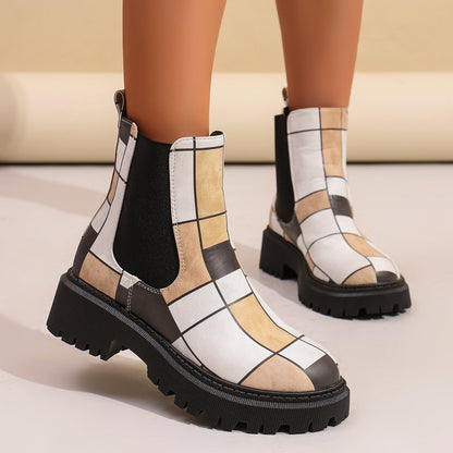 Bottines Chelsea pour femmes avec imprimé créatif et semelle antidérapante Chic und Stil