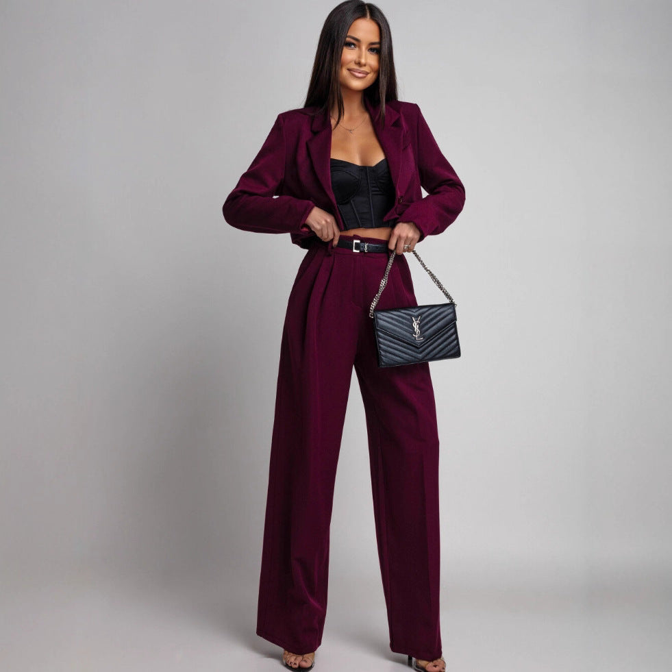 Soft jacket for women with wide pants Chic and Style