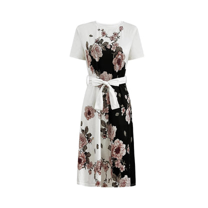 Robe fourreau pour femmes avec motifs floraux et ceinture ajustable Chic und Stil