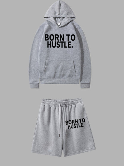 Ensemble de hoodie et de shorts sportif pour femmes avec inscription motivante Chic und Stil