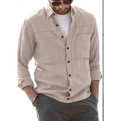 Chemise légère en coton pour hommes avec poches pratiques Chic und Stil