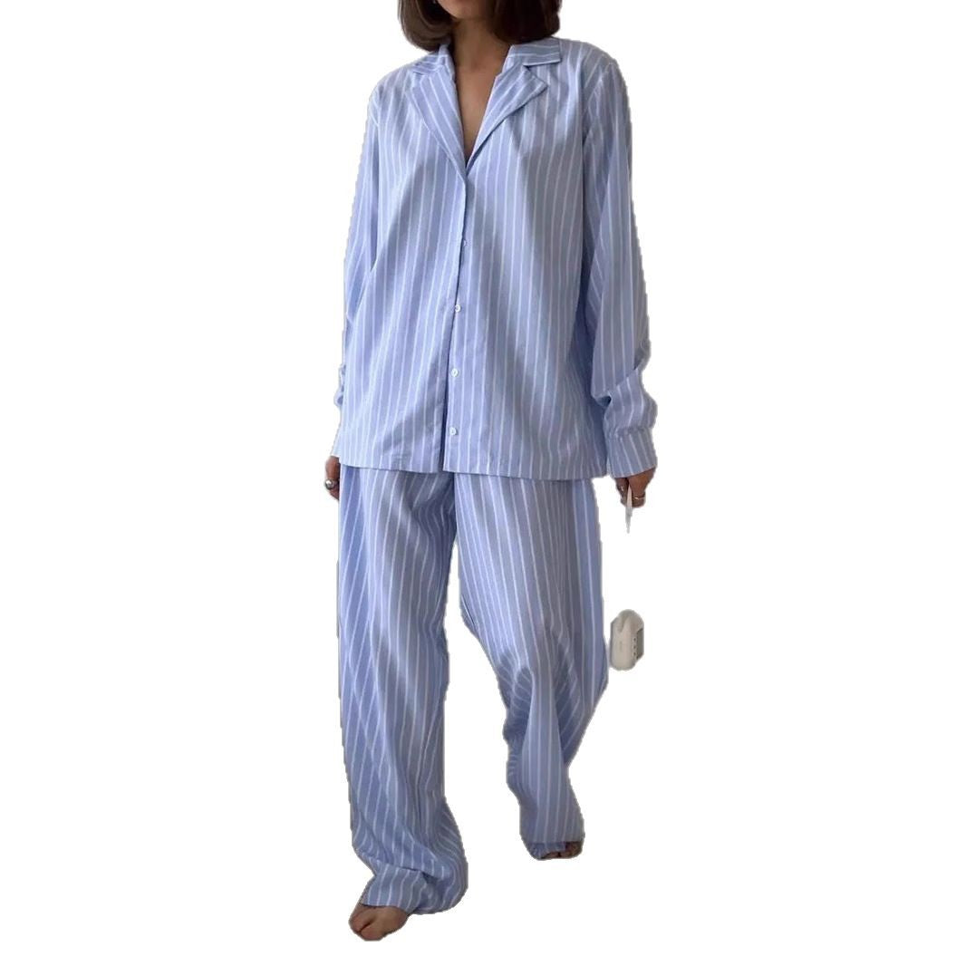 Dames Ensemble de Pyjama Rayé Luxueux Chic und Stil