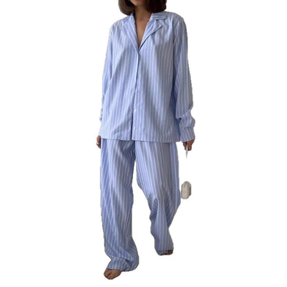 Dames Ensemble de Pyjama Rayé Luxueux Chic und Stil
