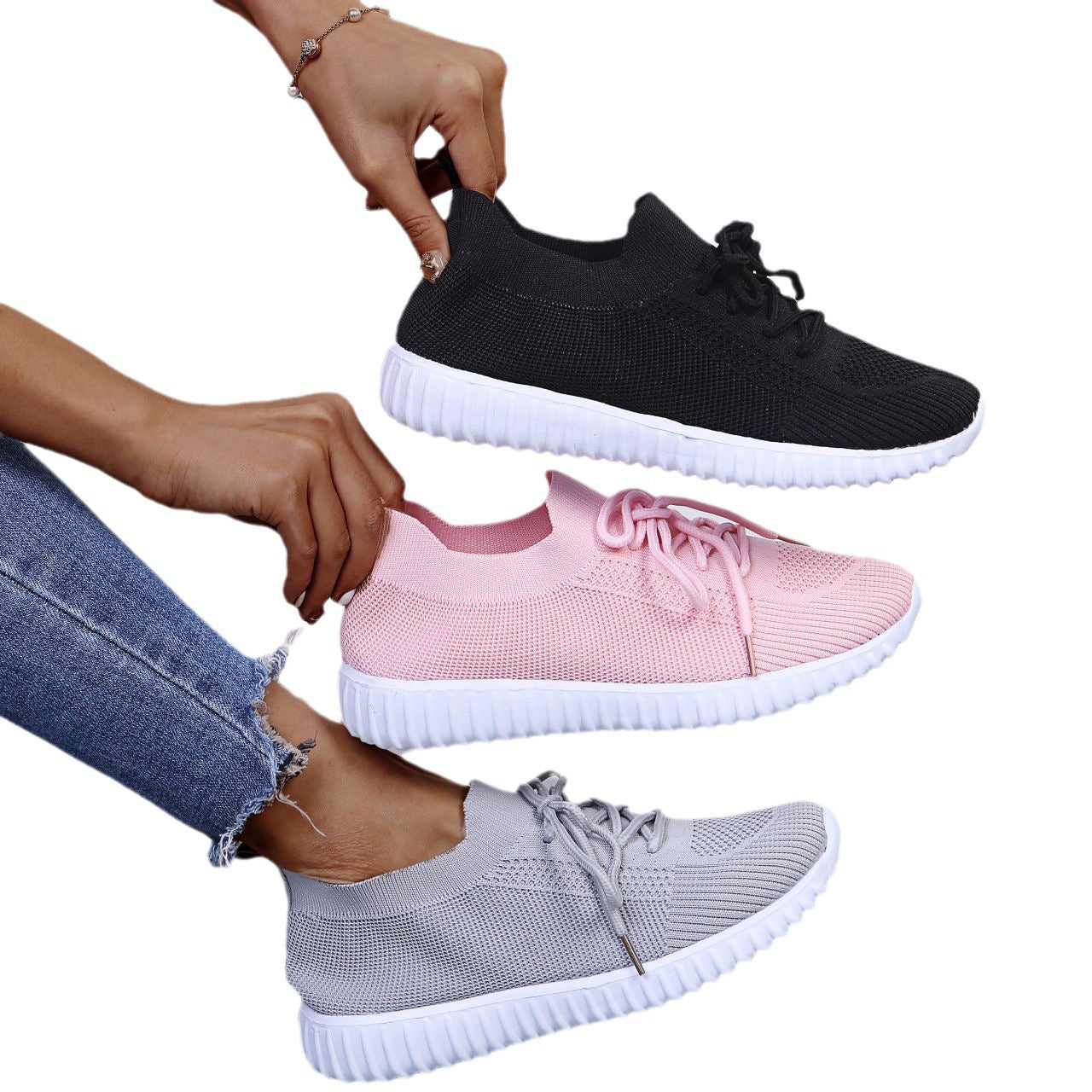 Chaussures décontractées respirantes pour femmes avec tige élastique Chic und Stil