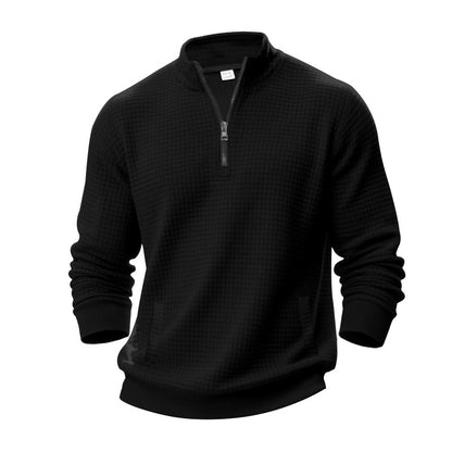 Sporty fleece pullover for men with half-zip Chic und Stil