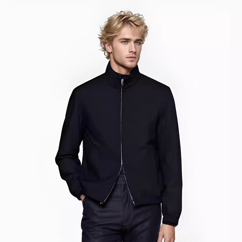 Lightweight transition jacket for men with high collar Chic und Stil