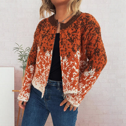 Dames grosse tricotée veste dans un dégradé de couleurs moderne Chic und Stil