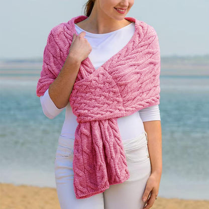 Knot scarf for women with structured twisted pattern Chic und Stil