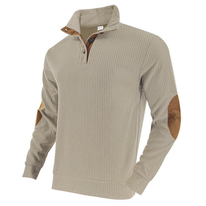 Pulli élégant pour hommes avec col montant de haute qualité et détails contrastés à la mode Chic und Stil