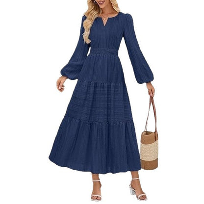 Robe maxi pour femmes avec des manches volumineuses et un ourlet flottant Chic und Stil