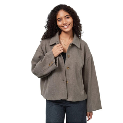 Dames décontractée veste oversize à double boutonnage Chic und Stil