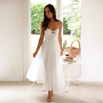 Maxi robe pour femme avec bretelles spaghetti réglables Chic und Stil