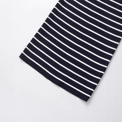 Dames Jupe crayon élégante mi-longue avec design rayé Chic und Stil