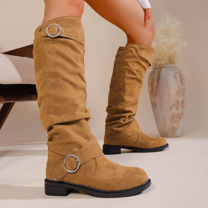 Bottes overknee élégantes pour dames en matériau souple et élastique Chic und Stil