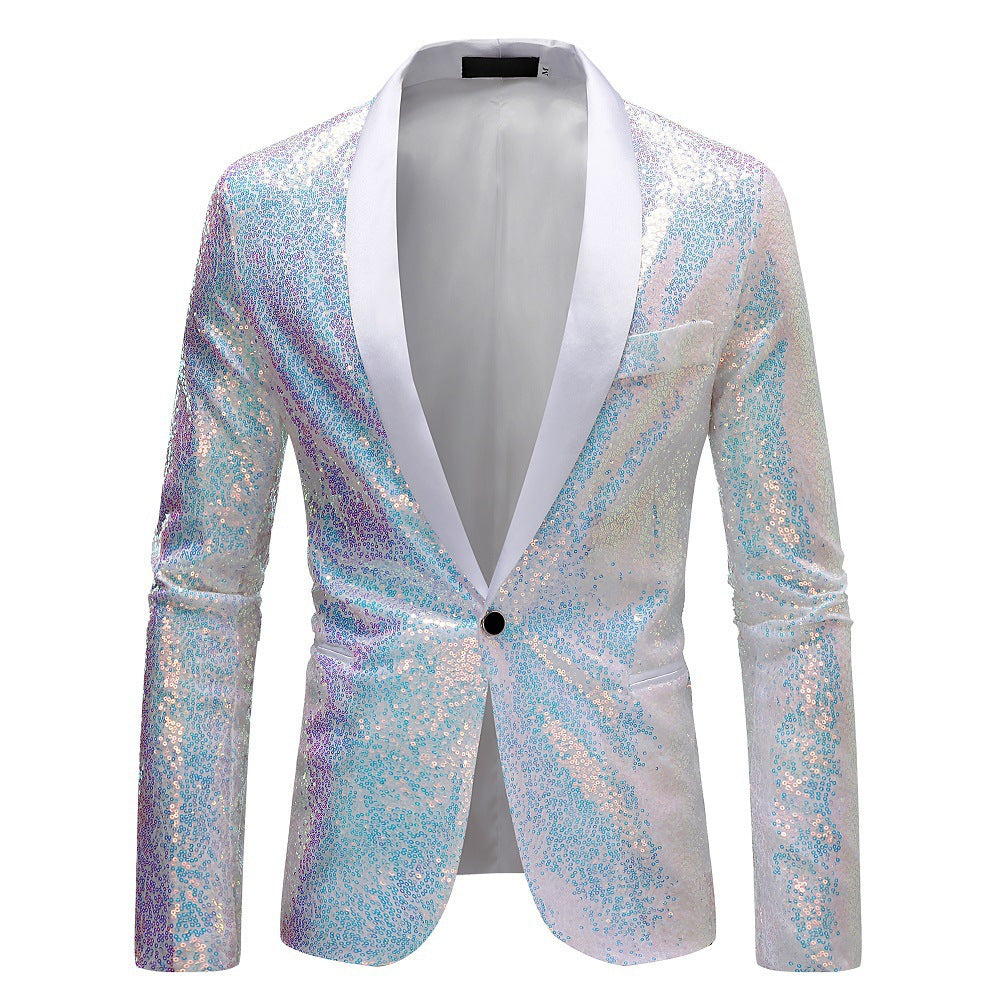 Dames Bl sparkling blazer avec revers noir Chic und Stil