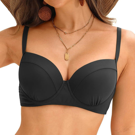 Bikini haut balconnet pour femmes avec des baleines de soutien et une coupe élégante Chic und Stil