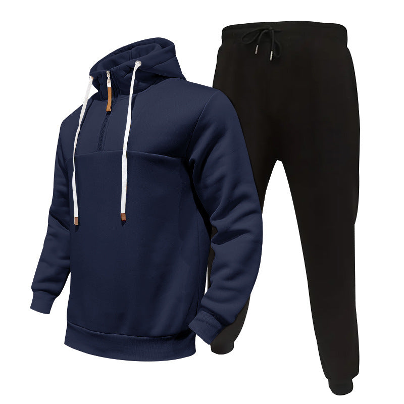 Men's trendy hoodie with practical zipper and chic cargo pants